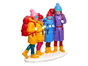 Santon de village de noël sportifs