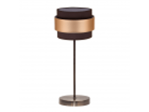 Lampe à poser fabrilamp bremen cuirmarron-doré 1 x e14 39 x 16 x 16 cm
