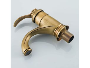 Robinet de salle de bain antique, mitigeur de lavabo rétro, robinet de salle de bain en laiton brossé nostalgie pour salle de bain