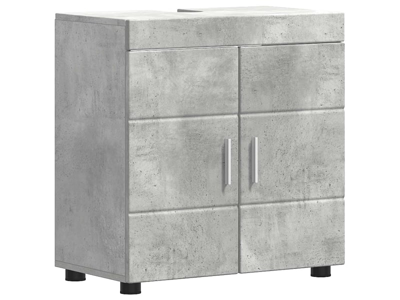  Ensemble d'armoire de salle de bain tulum gris béton cf62984  - Conforama A