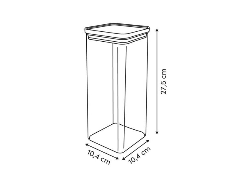  Boîte de conservation carrée avec couvercle en bambou eske 2l transparent ESKE BAMBOU - Conforama C
