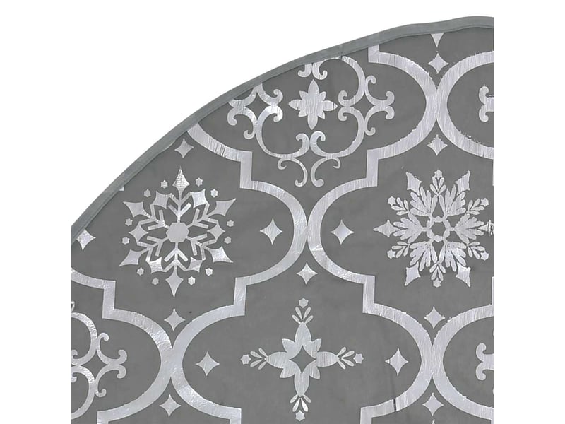  Jupe de sapin de noël de luxe avec chaussette gris 122 cm tissu cf61941  - Conforama E