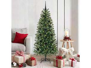 Sapin de noël artificiel, arbre de noël vert 150 cm pe et pvc shl2144