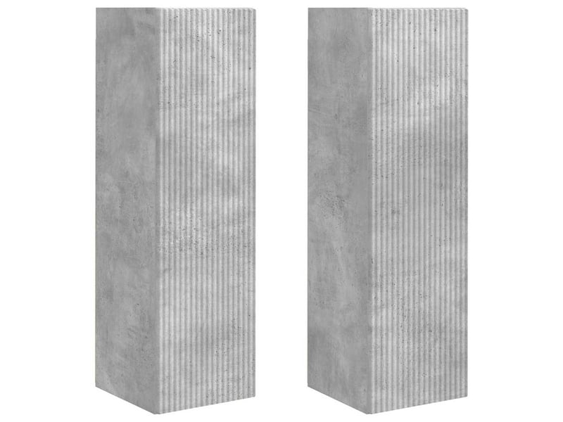  Meuble tv - banc tv - meuble de rangement mural 2 pcs béton bois d'ingénierie  - Conforama A