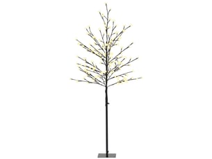 Lampe décorative d'intérieur en forme d'arbre à fleurs de cerisier, avec 150 led, 17 x 17 x 150 cm, noire