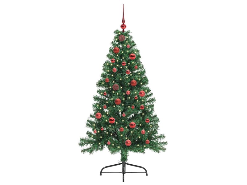 Sapin de noël artificiel, arbre de noël pré-éclairé vert 150 cm pvc shl5390 - Conforama C