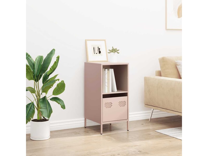  Buffet - bahut - meuble de rangement rose 35x39x73,5 cm acier laminé à froid  - Conforama C