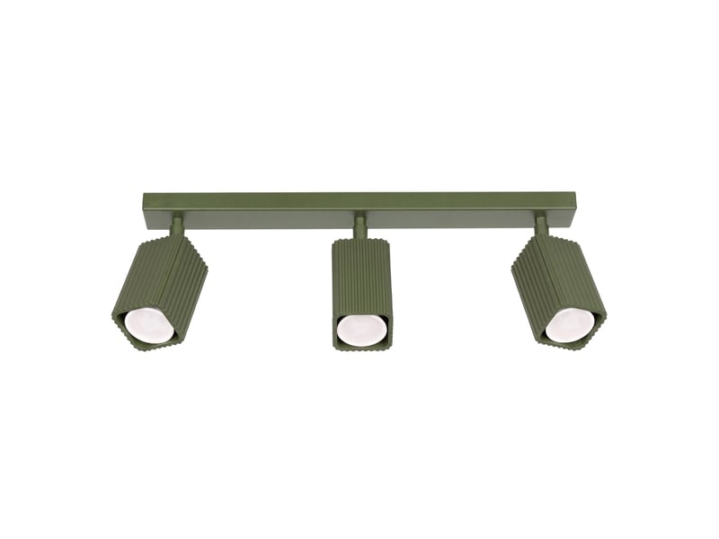  Plafonnier rayo 3l vert olive aluminium moderne 16.5x45x6cm SL.3179 - Conforama A