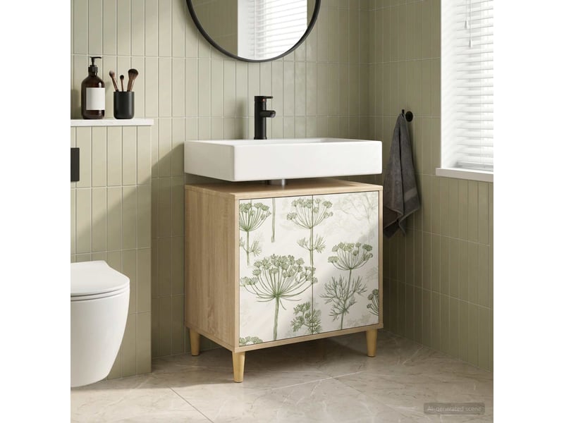  Armoire de salle de bain, meuble de rangement gotha sonoma 60x40x60 cm  - Conforama B