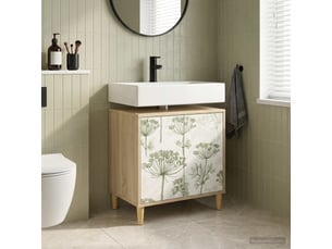 Armoire de salle de bain, meuble de rangement gotha sonoma 60x40x60 cm