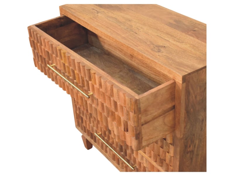  Artisan furniture coffre de rangement cadiz en bois massif sculpté  - Conforama E