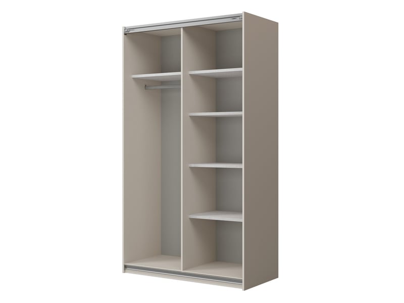 Armoire vertis 2 portes coulissantes cachemire avec fermeture silencieuse 120 cm - Conforama C