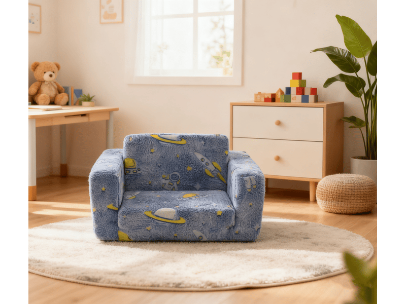  Fauteuil canapé enfant pliable, modèle peluche lumineuse, siège bébé doux et confortable  - Conforama B