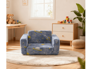 Fauteuil canapé enfant pliable, modèle peluche lumineuse, siège bébé doux et confortable