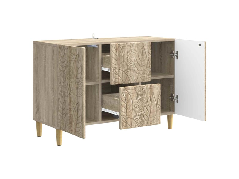  Buffet - bahut - meuble de rangement chêne sonoma 89 x 34,5 x 60 cm bois d'ingénierie  - Conforama D