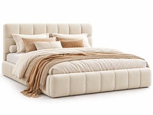 Lit 2 places 160x200 cm YELENARO coloris beige