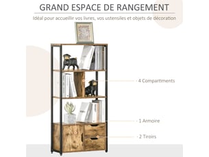 Etagère 58 cm coloris bicolore