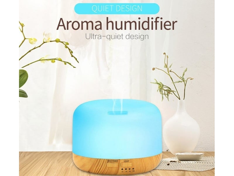  Diffuseur d'huiles essentielles 300ml avec 7 led timer et contrôle  - Conforama E