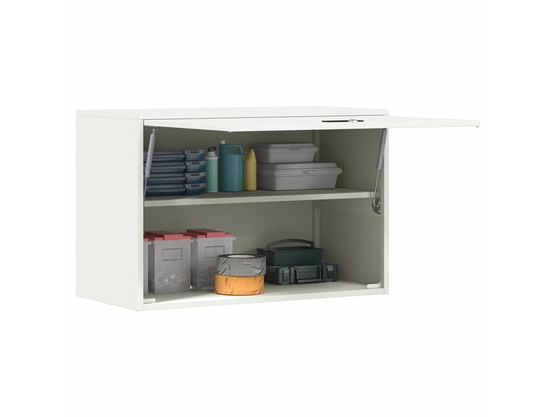  Armoire murale salon, meuble de rangement pour garage blanc 80 x 40 x 53 cm  - Conforama C