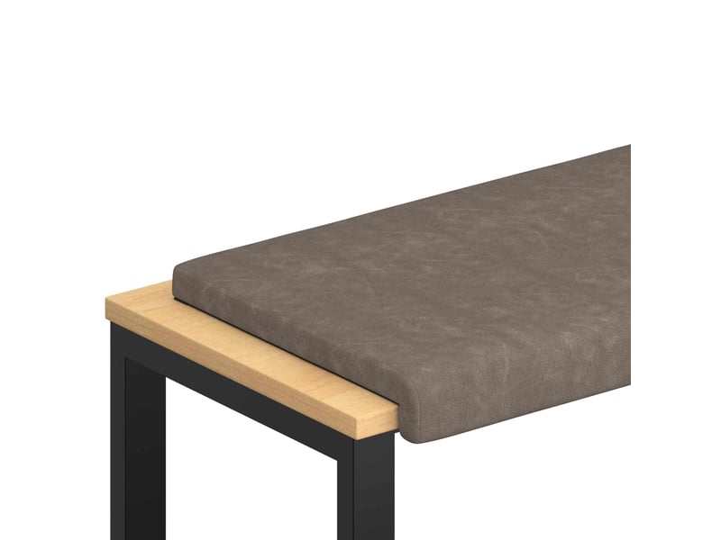  Coussin de banc, coussin d'assise, coussin de canapé simili cuir gris profondeur 35 cm cf52917  - Conforama A