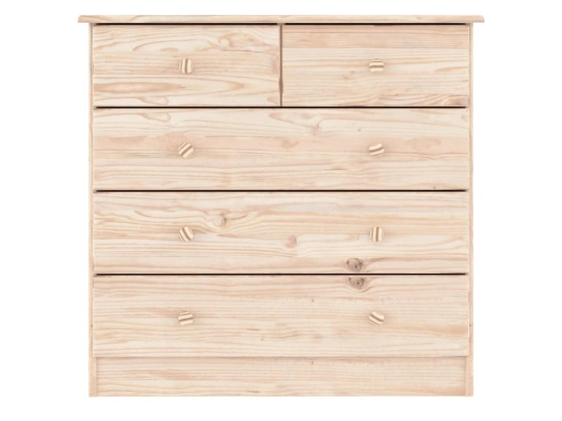  Commode chambre adulte, armoire à tiroirs alta 77x35x73 cm bois massif de pin  - Conforama D