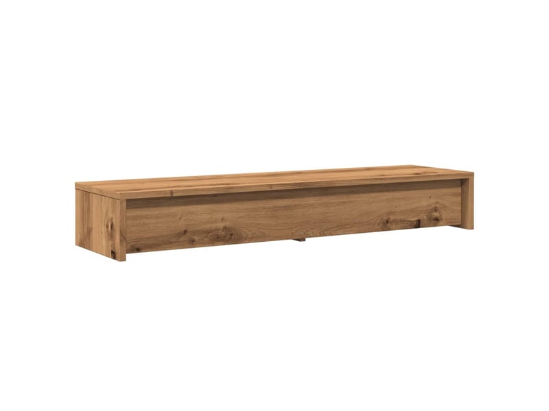  Support de moniteur table meuble bureau et tiroirs artisanal bois ingénierie marron 02_0044962  - Conforama E