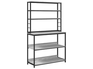Étagère de rangement, étagère de cuisine 5 niveaux 100 x 40 x 168 cm gris sonoma