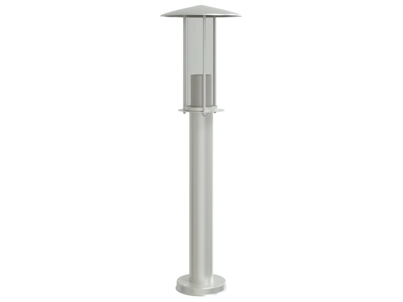  Lampadaire d'extérieur argenté 60 cm acier inoxydable argent 02_0042518  - Conforama E