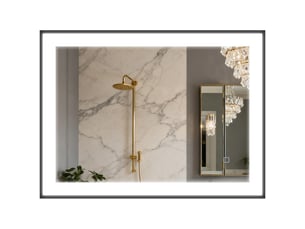 Miroir salle de bain led 80 x 60 cm, 3 couleurs de lumière, fonction antibuée, mémoire, ip44, horizontal ou vertical