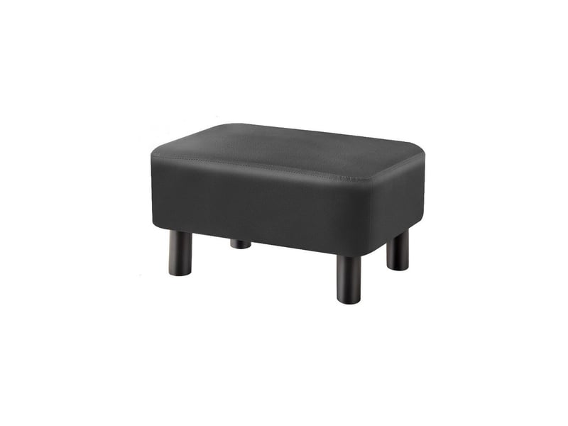 Repose-pieds moderne en cuir pu – pour maison et salon, noir - Conforama A