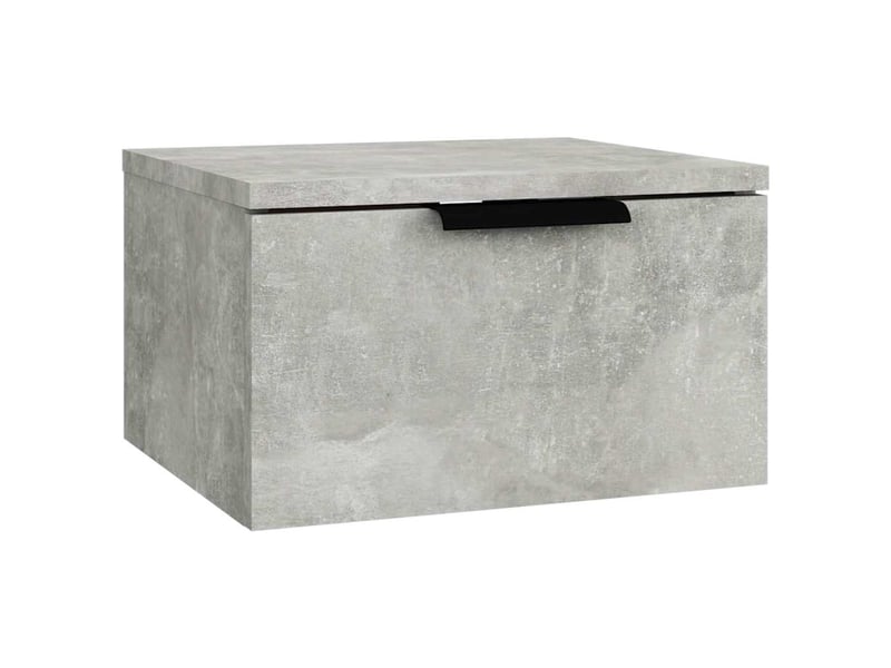  Table de chevet - cabinet de chevet - table de nuit murale gris béton 34x30x20 cm  - Conforama A
