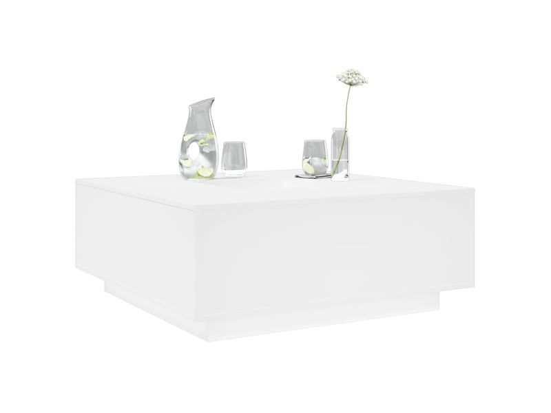 Table basse | table de salon blanc 100x100x40 cm bois d'ingénierie  - Conforama A