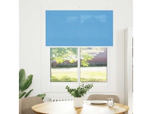 Store plissé, store de fenêtre bleu 110x150 cm largeur du tissu 109,4cm polyester cf46780