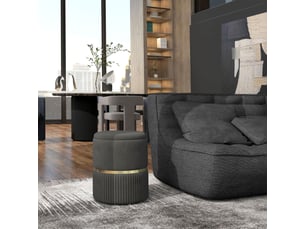 Pouf / repose pied <strong></strong> <strong></strong> gris