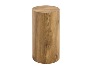 Table basse ronde 30x55 cm design minimaliste et élégant, plateau mdf effet bois, pour salon, pratique, coloris bois