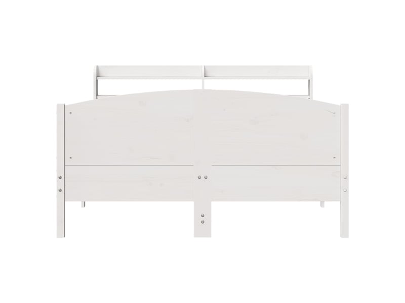  Lit double- lit adulte -  cadre de lit sans matelas blanc 140x200 cm bois de pin massif  - Conforama C