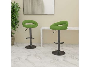 Lot de 2 tabouret de bar, chaise de bar vert clair velours shl4282