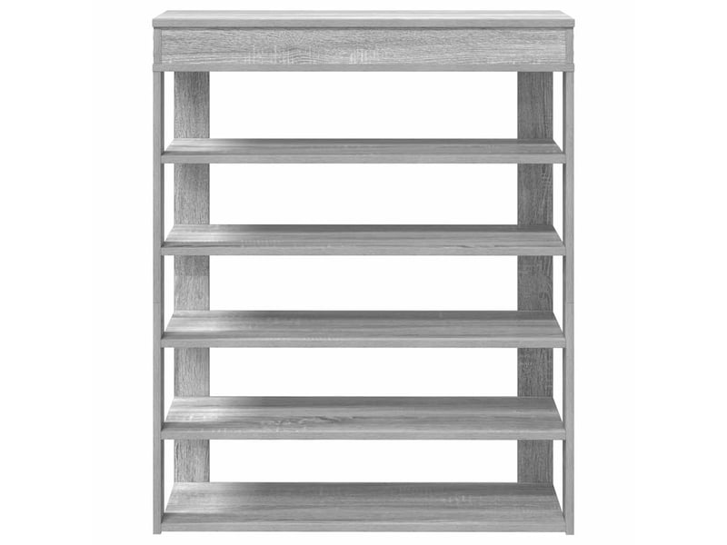  Meuble à chaussures, étagère à chaussures sonoma gris 80x30x98 cm bois d'ingénierie  - Conforama D