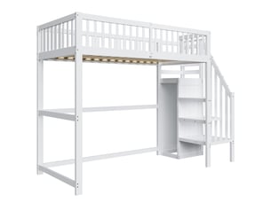 Lit mezzanine 90x200 cm <strong></strong> <strong>Fay Lum</strong> coloris blanc