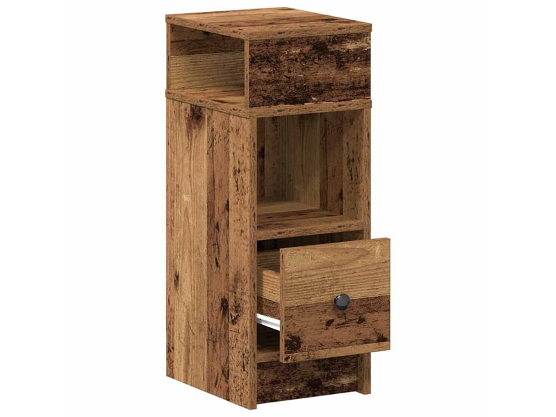  Table de chevet - cabinet de chevet - table de nuit avec tiroir en bois ancien 25x31x66 cm  - Conforama D