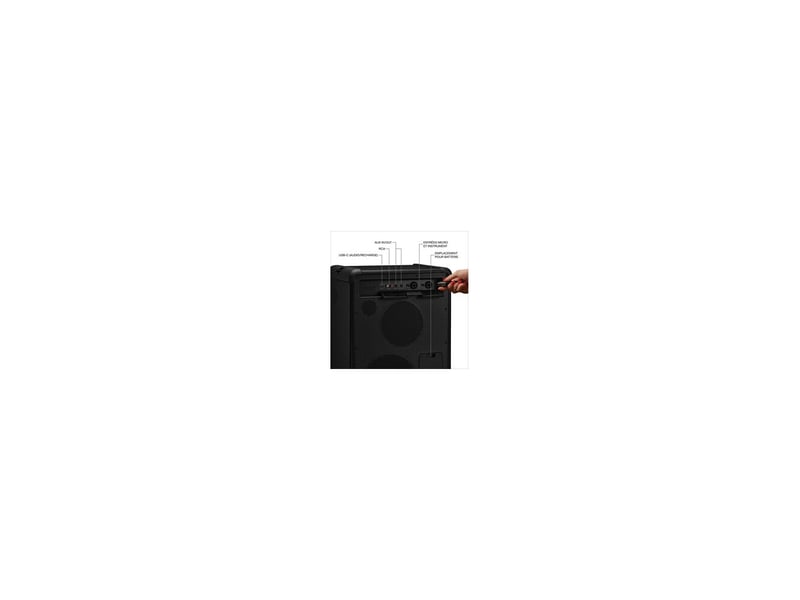  Enceinte hifi party bluetooth noir bromley 450 4 hp 360° avec effets lumineux 8194955 - Conforama E