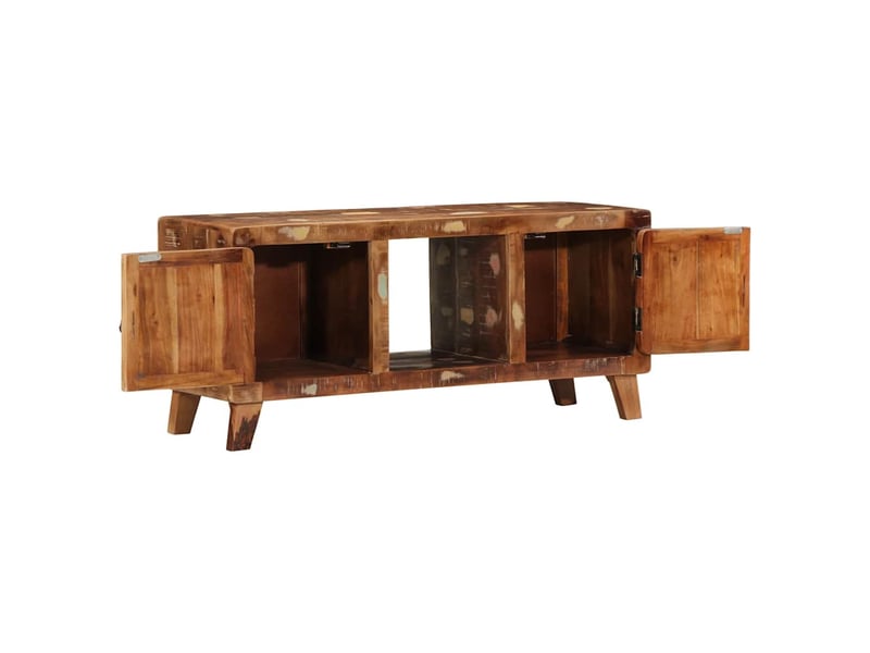  Meuble tv - banc tv - meuble de rangement 105x46x32 cm bois massif de récupération  - Conforama E