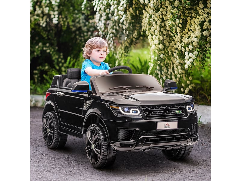  Voiture électrique enfants véhicule électrique 12 v double moteurs 3 à 5 kmh 110 x 68 x 52 cm noir  - Conforama C