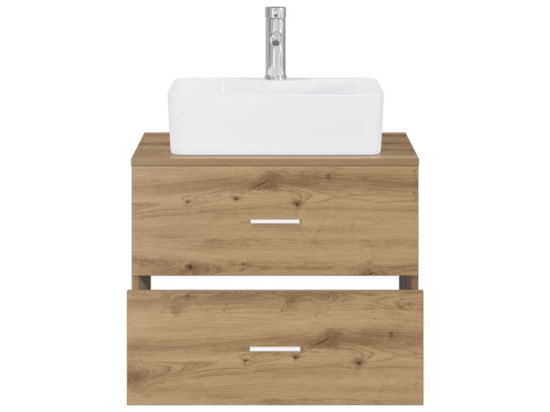 Ensemble de mobilier de salle de bain chêne artisanal cf64622 - Conforama C