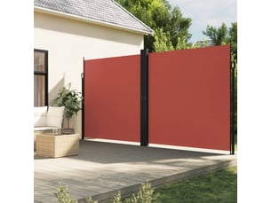 Auvent latéral rétractable, store latéral paravent terre cuite 200x1200 cm