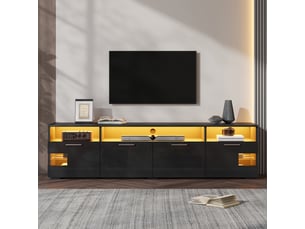 Meuble tv coloris noir 180 cm <strong></strong>  <strong>CozyNest</strong>
