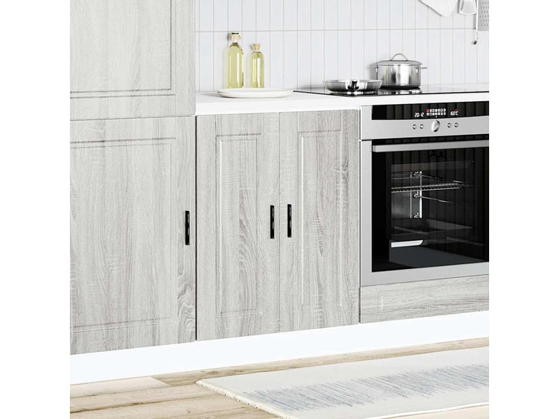  Meuble de rangement, armoire de cuisine porto sonoma gris bois d'ingénierie shl5562  - Conforama C