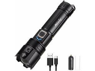 H38 lampe de poche led tactique ultra puissante élevés super lumineuse zoomable rechargeable étanche 5 mode avec puissance de sortie, batterie lithium