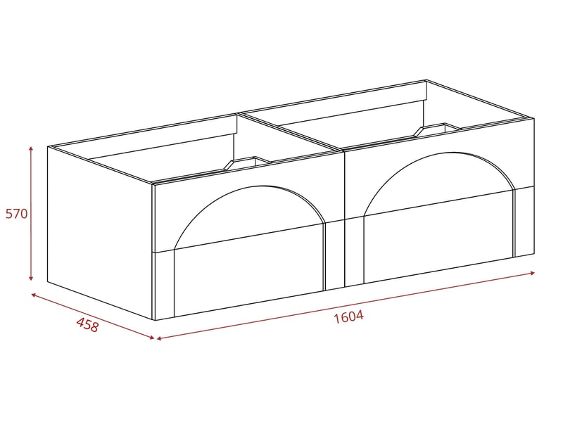 Ensemble de 2 meubles sous-vasque suspendus aura 160 cm cachemire mat k - Conforama C
