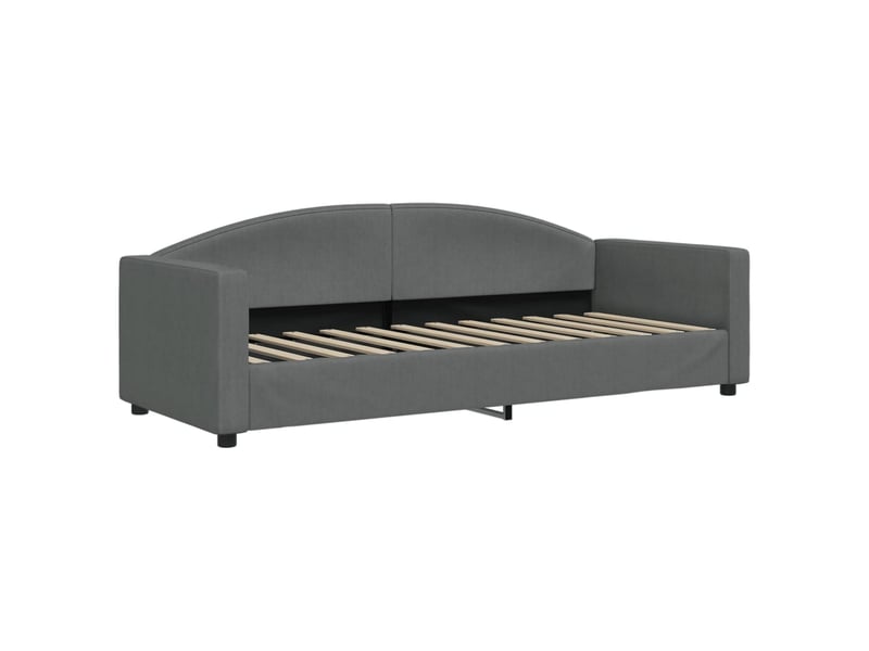  Lit simple- lit adulte -  lit de jour avec matelas gris foncé 80x200 cm tissu  - Conforama B